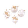 Natural Pearl Links connectors PEAR-F012-12G-E-1