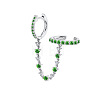 Brass Cubic Zirconia Hoop Earrings FS-WGC777E-10-1