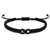 304 Stainless Steel Alphabet Beads Braided Bead Bracelets RY3090-14-1