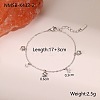 304 Stainless Steel Pave Cubic Zirconia Charm Bracelets WG7D1B6-04-1