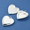 Rack Plating Heart Brass Locket Pendants KK-T071-11S-2