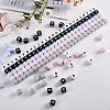 108 Pcs White Cube Silicone Beads Letter Number Square Dice Alphabet Beads with 2mm Hole Spacer Loose Letter Beads for Bracelet Necklace Jewelry Making JX438B-5