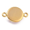 Golden Plated Brass Enamel Links Connectors KK-P197-01A-G03-3