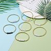 7Pcs 7 Style Synthetic Hematite Stretch Bracelets Set with Acrylic Letter Beads BJEW-JB08132-2