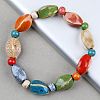 Handmade Porcelain Beaded Stretch Bracelets for Women FS-WG726AB-09-1