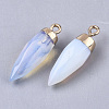 Top Golden Plated Opalite Pointed Pendants X-G-S359-078G-3