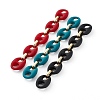 Handmade Spray Painted CCB Plastic & Rubberized Style Acrylic Coffee Bean Chains AJEW-JB00875-1