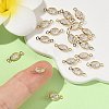 SHEGRACE Brass Pave Cubic Zirconia Oval Connector Charms XGRQ2O712-439G-5