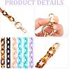 6Pcs 6 Colors Opaque Acrylic Cable Chain Wristlet Straps HJEW-CA0001-33-5