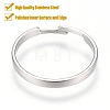 Tarnish Resistant Adjustable 304 Stainless Steel Finger Ring Settings MAK-R012-10-2