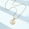 304 Stainless Steel Crystal Rhinestone Pendant Necklaces for Women NJEW-F378-01G-01-2