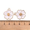 Light Gold Plated Alloy Enamel Pendants ENAM-Z017-14KCG-06-3