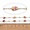 Handmade Stainless Steel & Natural Shell Beaded Link Chains SA-CBA6C37-01G-03-2
