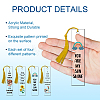 4 Sets Acrylic Bookmark Pendants for Teachers' Day DIY-GL0004-27A-4