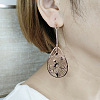 Brass Dangle Earrings FS-WGC6E98-05-2