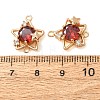 Brass Pave Cubic Zirconia Connector Charms CU-CBAEC99-13G-01-3