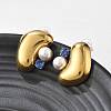 304 Stainless Steel Stud Earrings EJEW-R020-01G-01-2