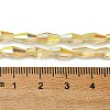 Transparent Electroplate Glass Beads Strands GLAA-K064-05A-HP01-4