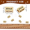 Brass Jesus Tube Beads for Easter KK-L006-041G-2