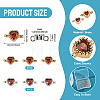 12Pcs 2 Colors Brass Pave Cubic Zirconia Heart Links Connector Charms KK-TA0003-48G-4