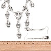 Halloween Tibetan Style Alloy Bib Necklaces & Dangle Earring Sets SJEW-P006-03AS-3