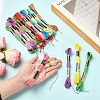6Bundles Polyester Embroidery Floss OCOR-YW0001-25D-5