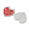 7 Sets 7 Colors Alloy Enamel Split Pendant ENAM-FS0001-71-2