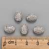 Brass Micro Pave Cubic Zirconia Beads ZIRC-F001-54P-4