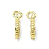 Rack Plating Brass Micro Pave Clear Cubic Zirconia Pendants KK-R157-06G-2