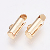 Brass Slide On End Clasp Tubes X-KK-Q747-11D-KC-1