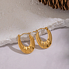 Oval 304 Stainless Steel Hoop Earrings PG1379-2
