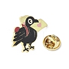 Crow with Love Letter Enamel Pins JEWB-V002-11D-3