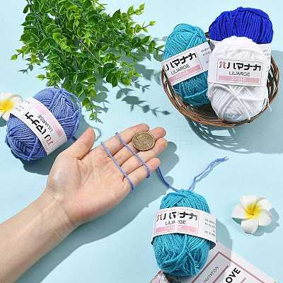 12 Skeins 4 Colors 4-Ply 60%Polyester 40%Acrylic Blended Yarn OCOR-FS0001-07D-1