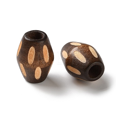 Schima Wood Carved European Beads WD-CBACBB7-01D-1