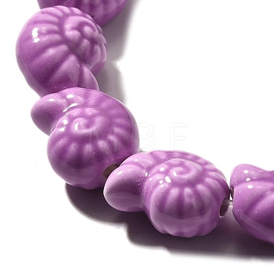 Glazed Porcelain Beads Strands X-PORC-I028-02F-1
