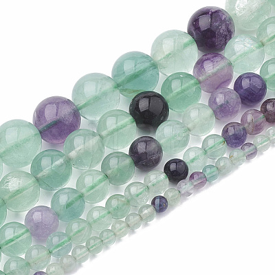 Natural Fluorite Beads Strands G-S333-4mm-006-1