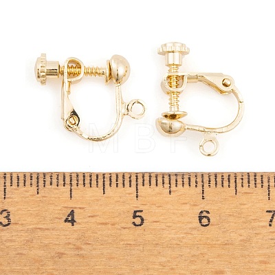 Ion Plating(IP) Brass Earring Findings KK-O146-01G-1