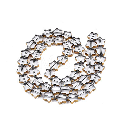 Electroplated Glass Beads Strands EGLA-N006-063A-1