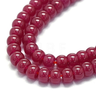 Lab Grown Red Corundum Beads Strands G-G106-O01-02-1-1