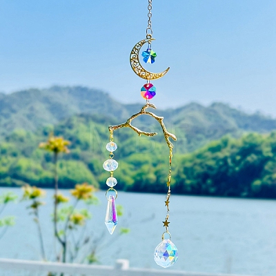 Alloy Moon & Branches Hanging Ornaments PW-WGA4F5F-01-1