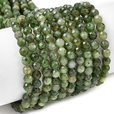 Natural Green Jasper Beads Strands G-RM250101-C10-1