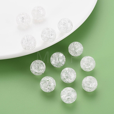 Transparent Crackle Acrylic Beads MACR-S373-66B-N12-1