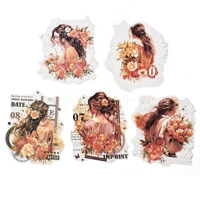 6Pcs 5 Styles DIY Figure Picture Stickers STIC-U004-01A-1