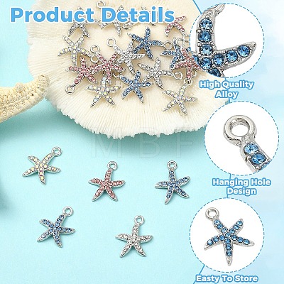 20Pcs 4 Colors Alloy Pendants FIND-YW0012-38-1