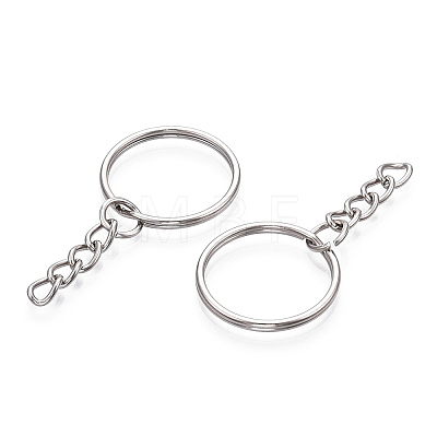 Iron Split Key Rings with Chain FIND-B028-19P-1