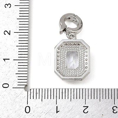 Brass Micro Pave Cubic Zirconia Pendants KK-K413-08P-1