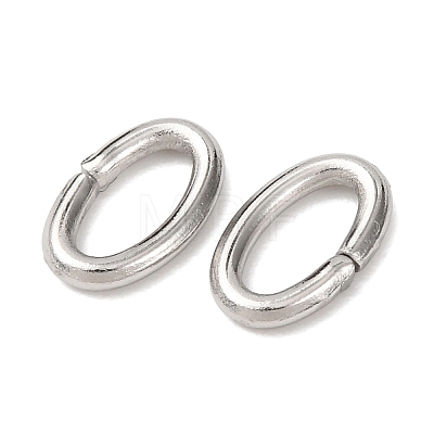 Tarnish Resistant 304 Stainless Steel Open Jump Rings X-STAS-Q186-03-8x5mm-1
