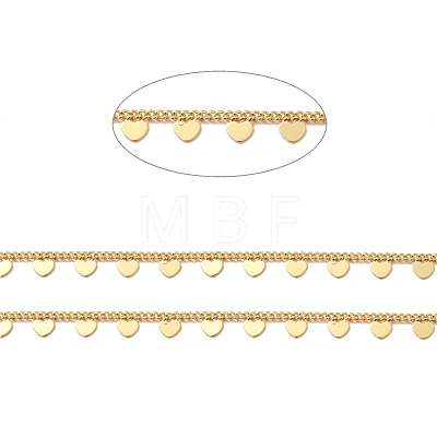 Rack Plating Brass Curb Chains CHC-I040-07G-1