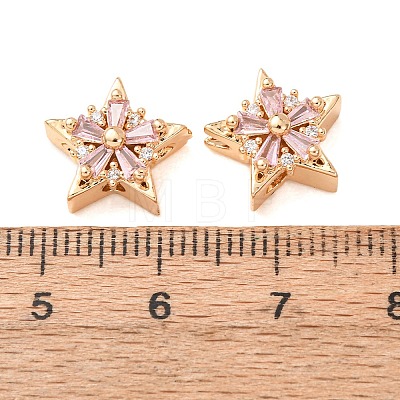Brass Micro Pave Cubic Zirconia Beads CU-CBAEC99-31G-03-1