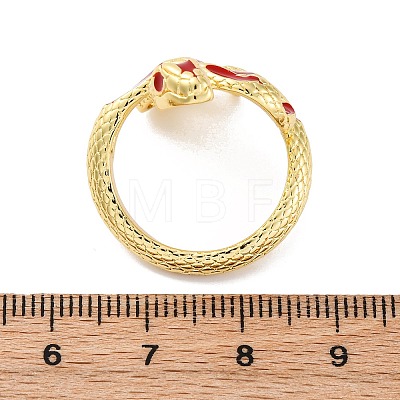 Brass Enamel Cuff Rings for Women RJEW-U043-17G-02-1